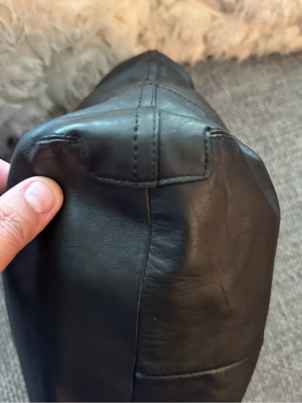 Coach F17116 Black Leather Hobo Shoulder Bag